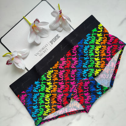 Script Elastic Logo Boyshort Panty