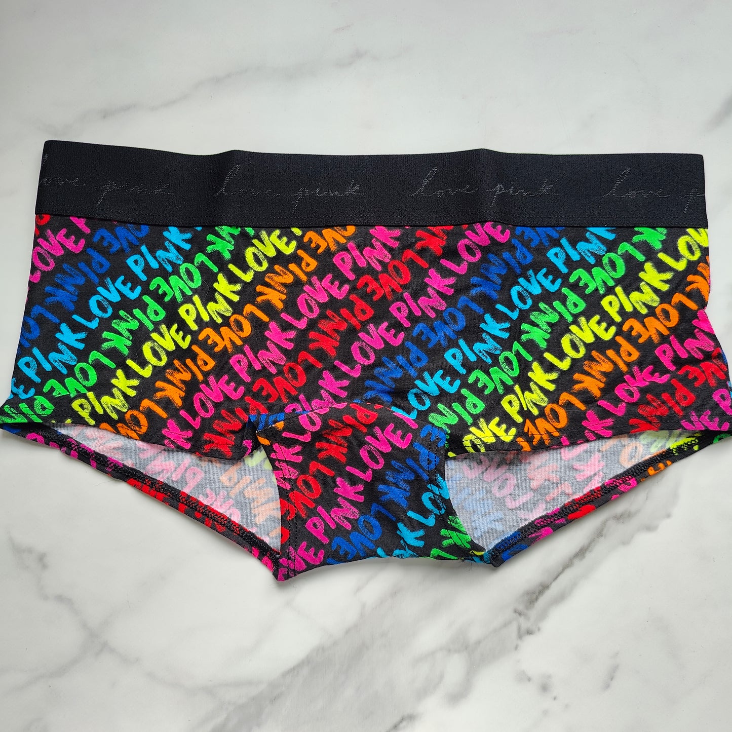 Script Elastic Logo Boyshort Panty