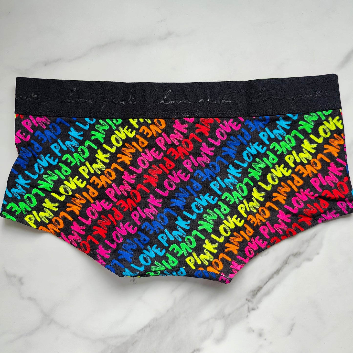 Script Elastic Logo Boyshort Panty