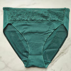 Vanishing Edge Cotton Blend with Lace High Leg Panty