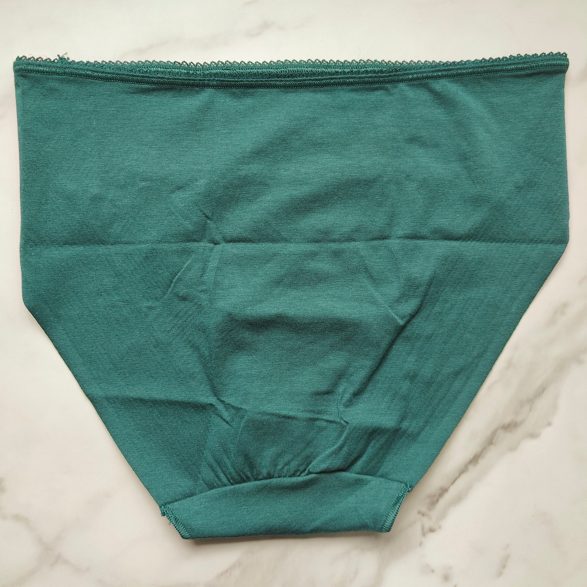 Vanishing Edge Cotton Blend with Lace High Leg Panty
