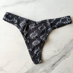 Rib Cotton High-Leg Thong Panty