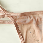Shine Detail Mesh Thong Panty