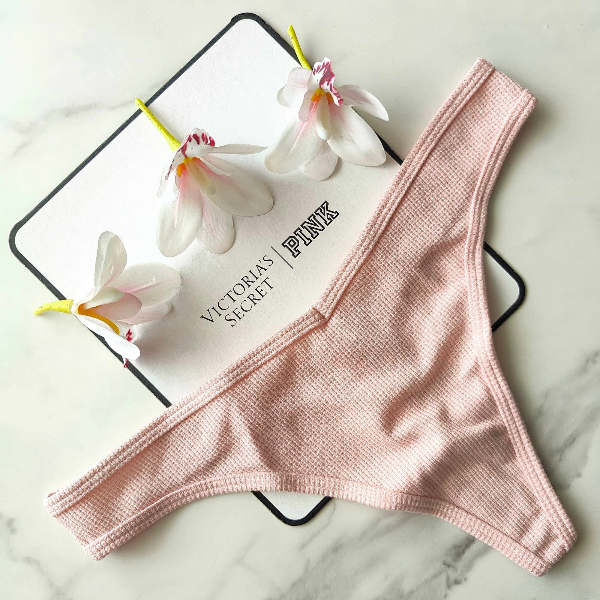 Waffle Cotton Thong Panty