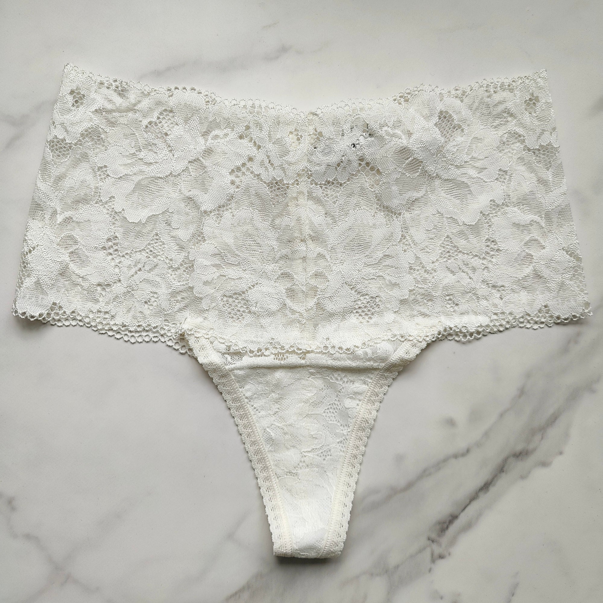 Embraceable Signature All-Over Lace Retro Thong Panty