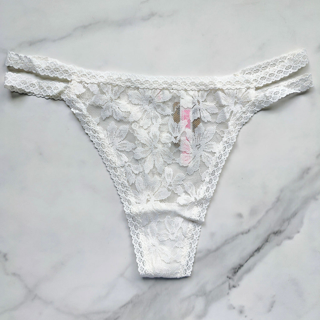 Classic Lace Strappy Thong Panty