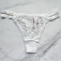 PINK Victoria's Secret  Classic Lace Strappy Thong Panty 