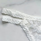 Classic Lace Strappy Thong Panty