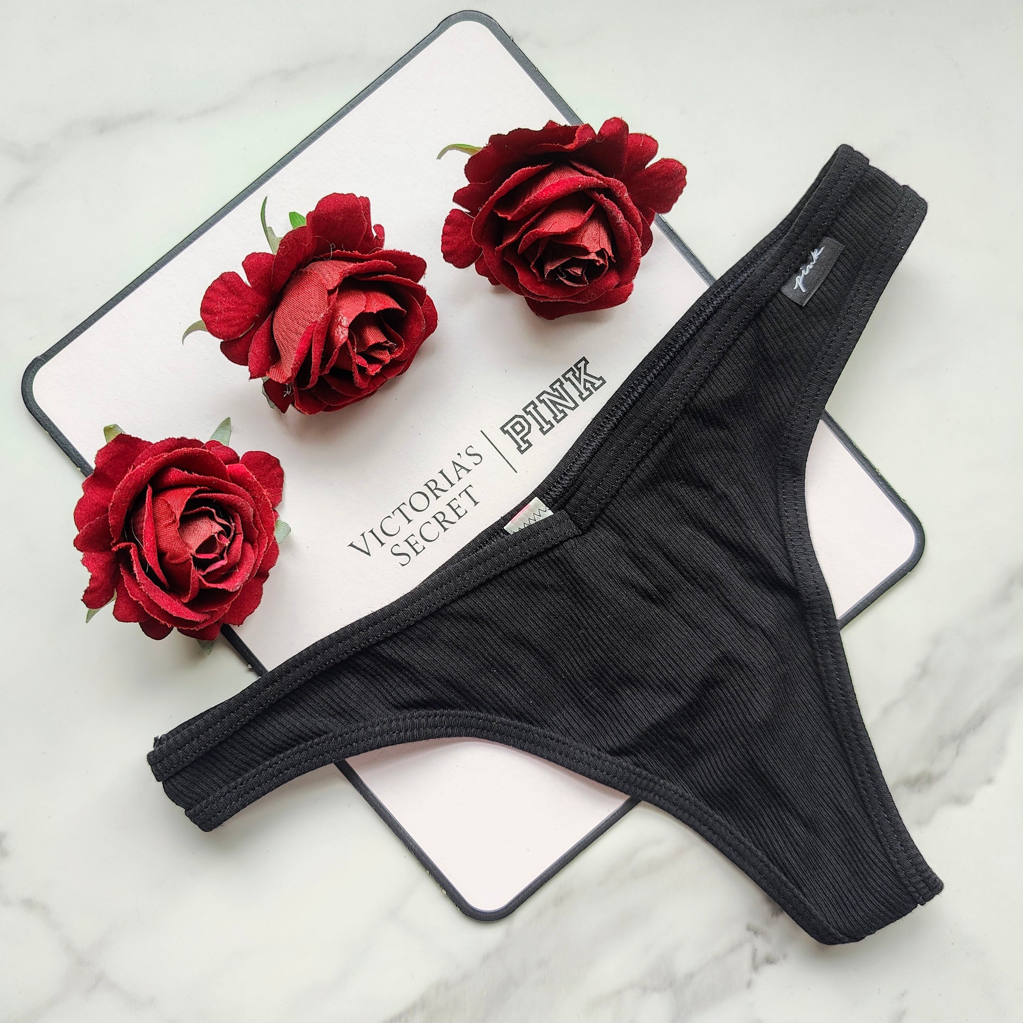 Rib Cotton High-Leg Thong Panty