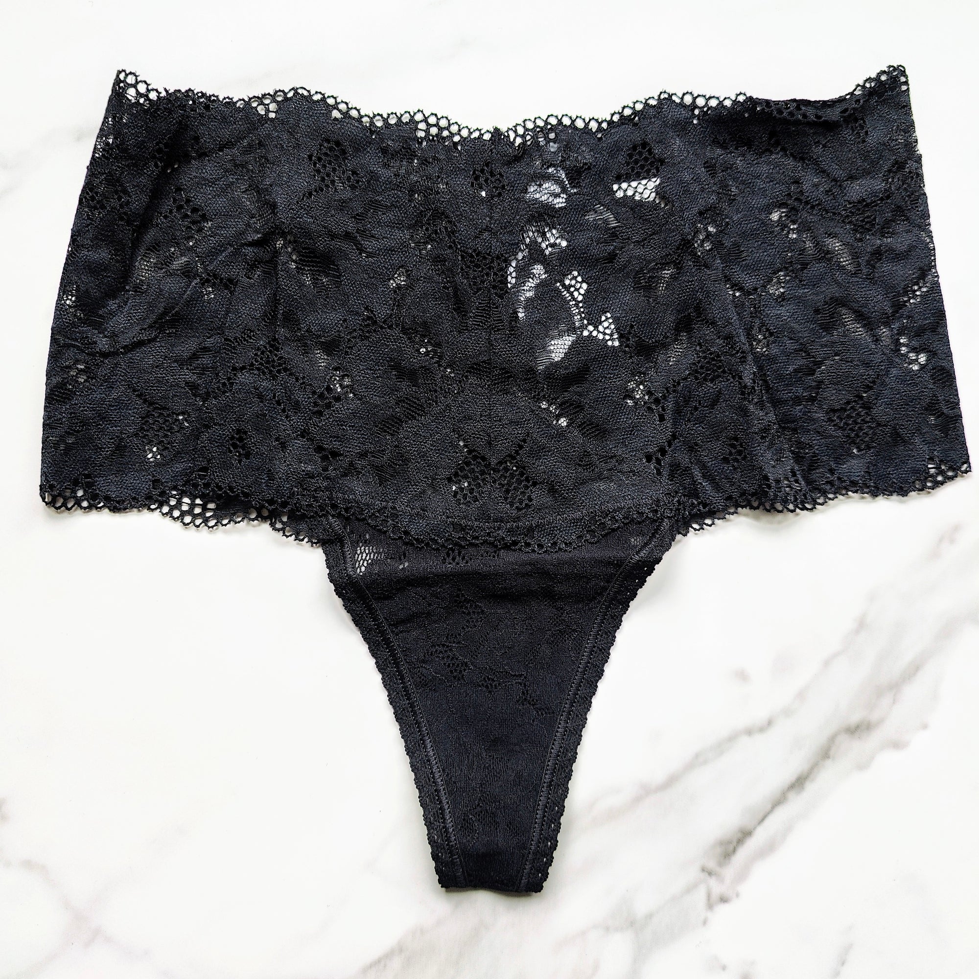 Embraceable Signature All-Over Lace Retro Thong Panty