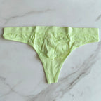 Sheer Detail Seamless Thong Panty