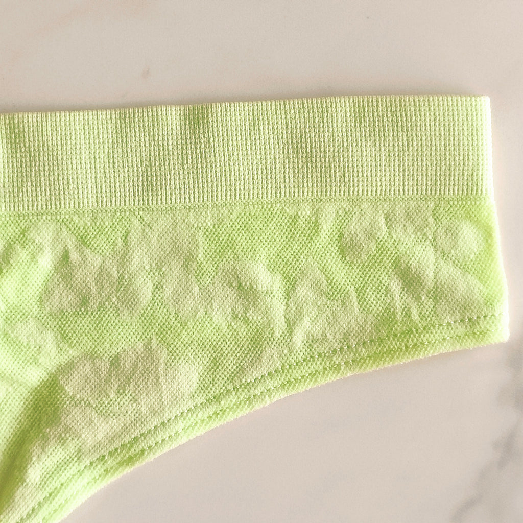 Sheer Detail Seamless Thong Panty