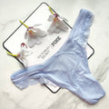 Victoria's Secret  Stretch Cotton Lace-Trim High-Leg Scoop Thong Panty 