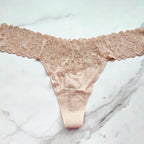 The Lacie Classic Lace Waist Cotton Thong Panty
