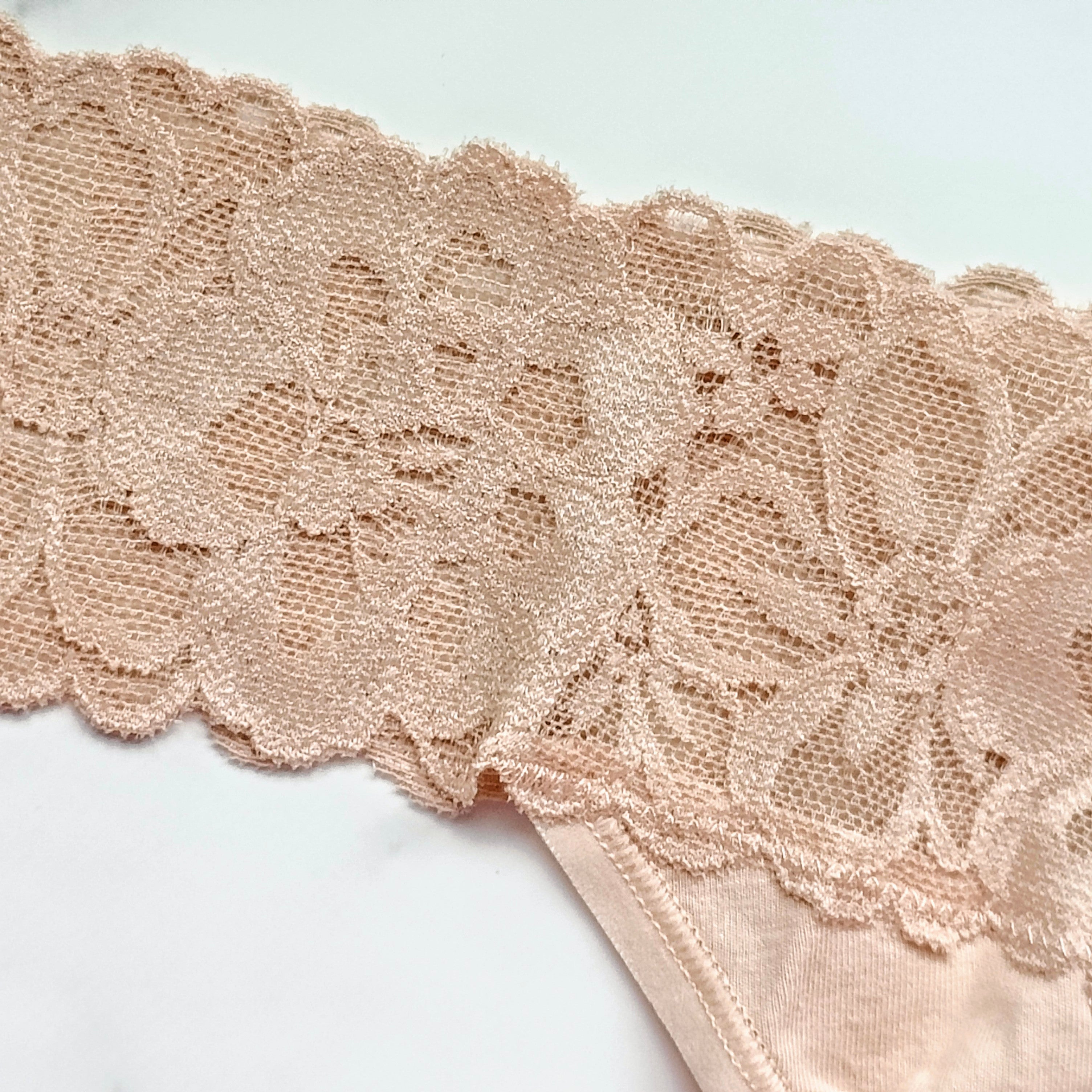 The Lacie Classic Lace Waist Cotton Thong Panty