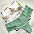 Victoria's Secret  No-Show Lace-Trim Thong Panty 