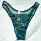 The Lacie Mesh Detail Lace-Front Brazilian Panty