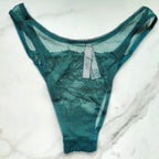 The Lacie Mesh Detail Lace-Front Brazilian Panty