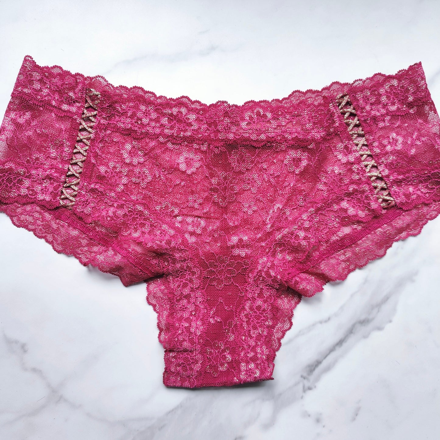 The Lacie Shimmer Lace Lace-Up Cheeky Panty