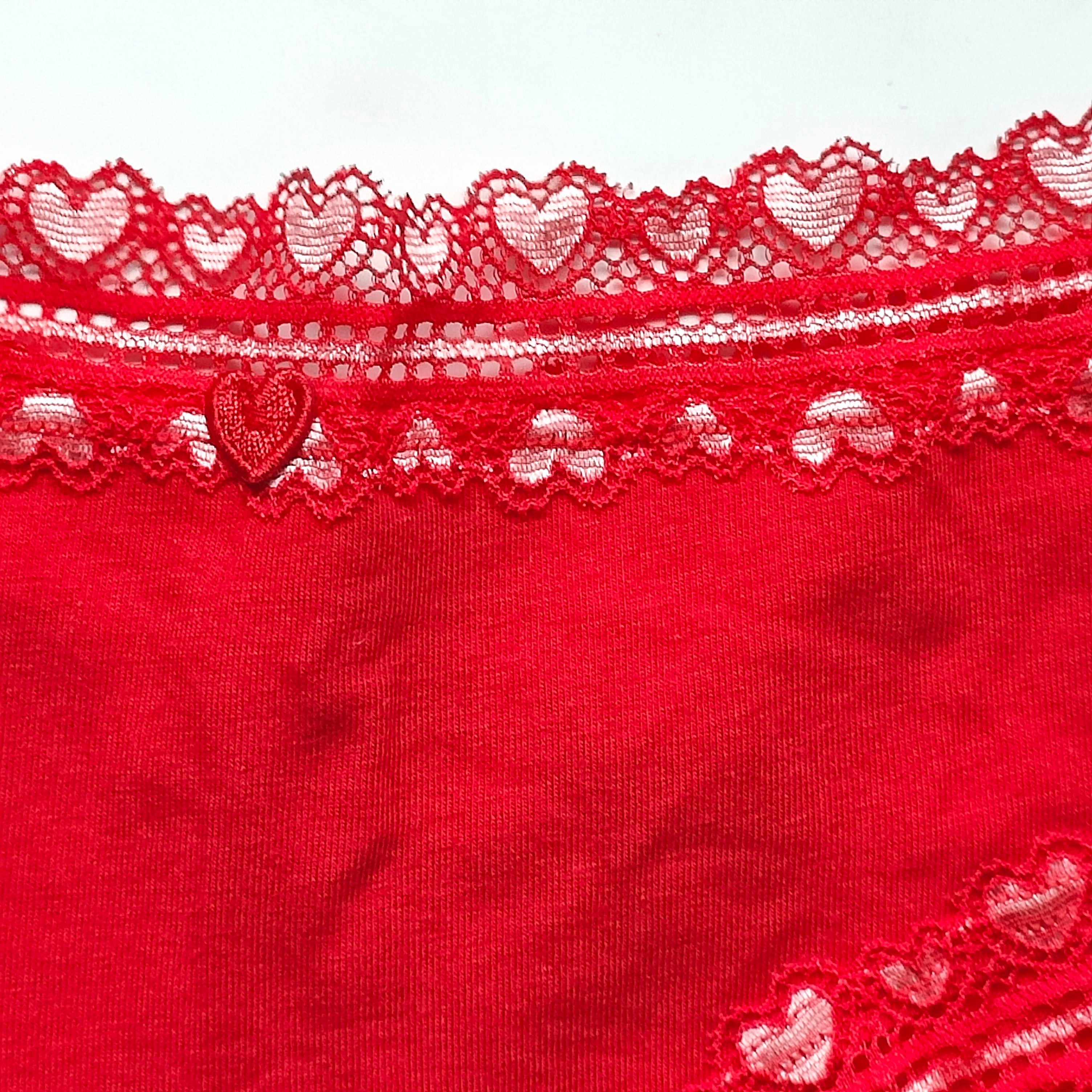 The Lacie Heart Lace-Waist Cotton Cheeky Panty