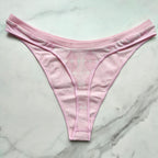 Heart Jacquard Seamless High-Leg Thong Panty