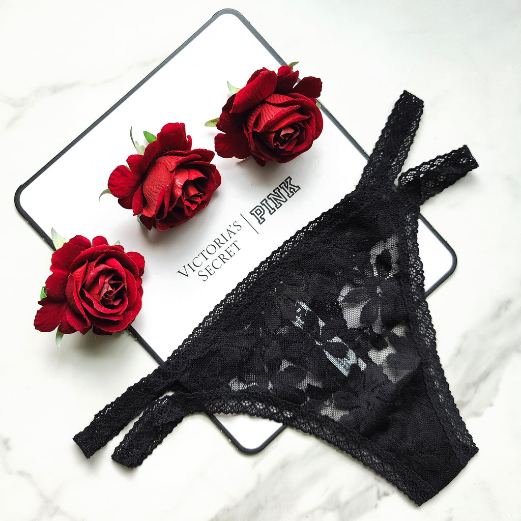 Classic Lace Strappy Thong Panty