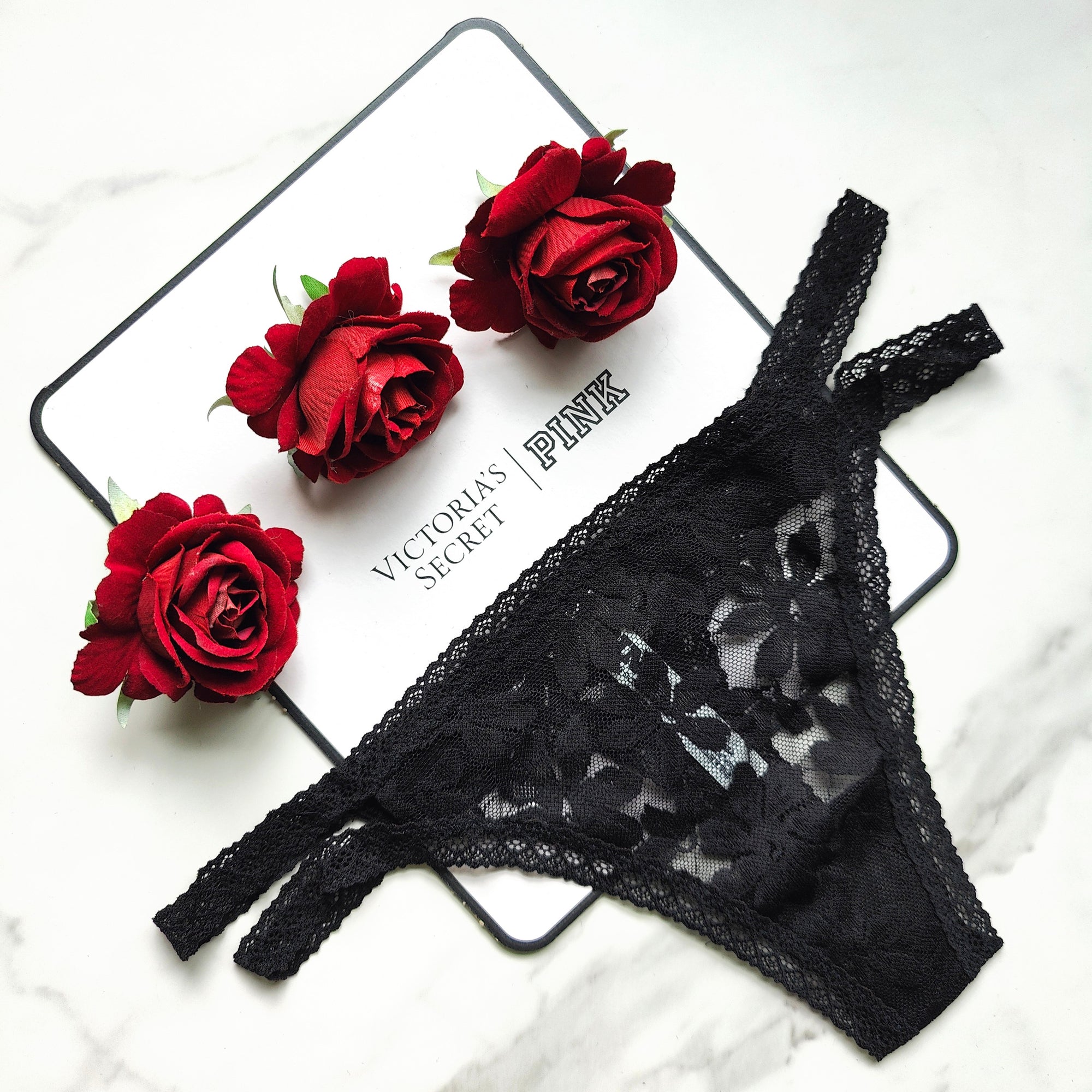 Classic Lace Strappy Thong Panty