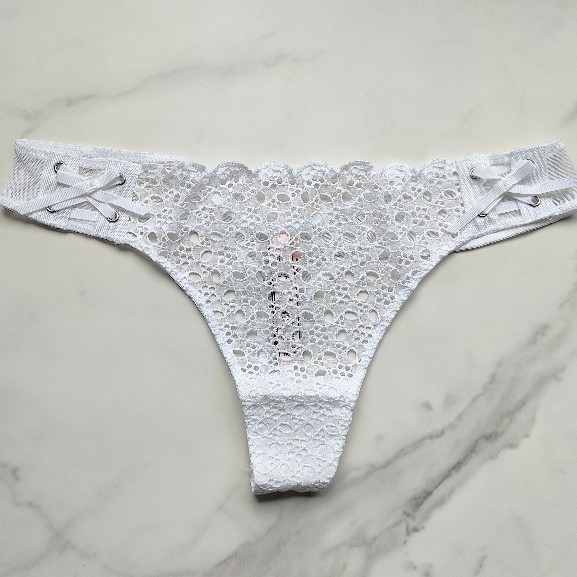 Dream Angels Eyelet Lace-Up Thong Panty