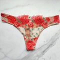 Victoria's Secret  Dream Angels Floral Embroidery Thong Panty 