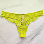 Very Sexy Ziggy Glam Satin Floral Embroidered Thong Panty
