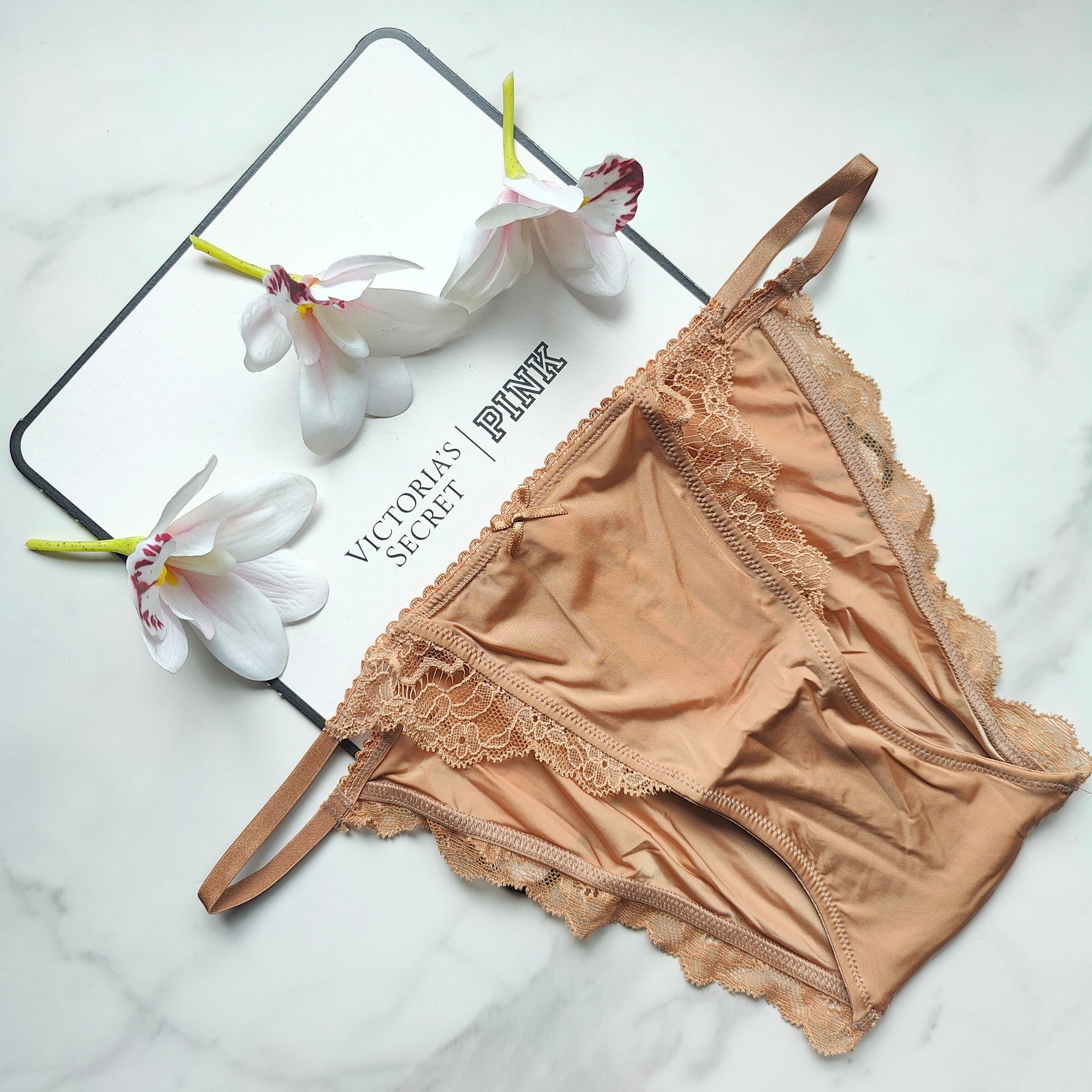 Dream Angels Lace-Trim Smooth String Bikini Panty
