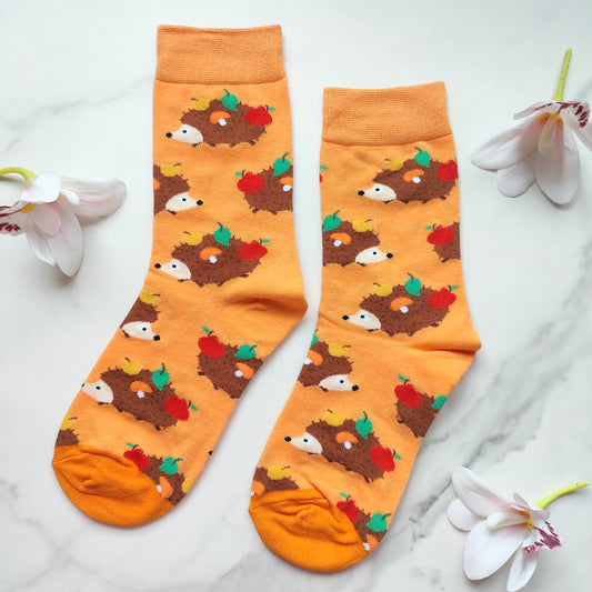 Hedgehog Harvest Cotton Blend Crew Socks