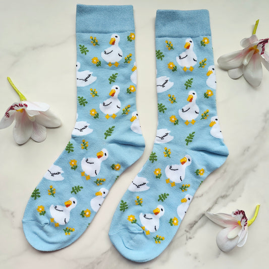 Duckling Cotton Blend Crew Socks