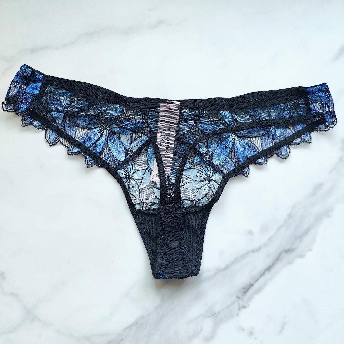 Very Sexy Ziggy Glam Floral Embroidery Thong Panty