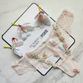 Victoria's Secret  Dream Angels Rosebud Embroidery Thong Panty 