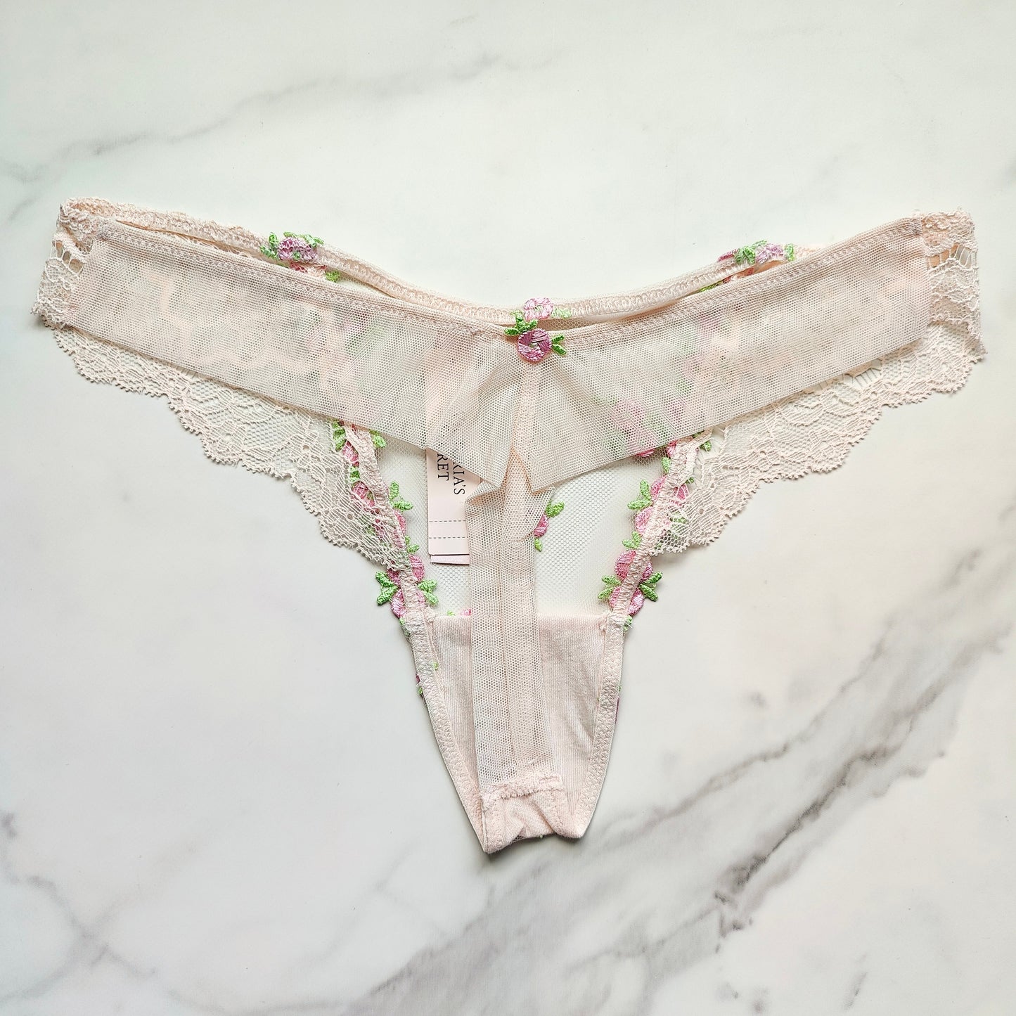 Dream Angels Rosebud Embroidery Thong Panty