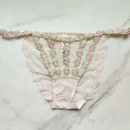 Dream Angels Rosebud Embroidery String Bikini Panty