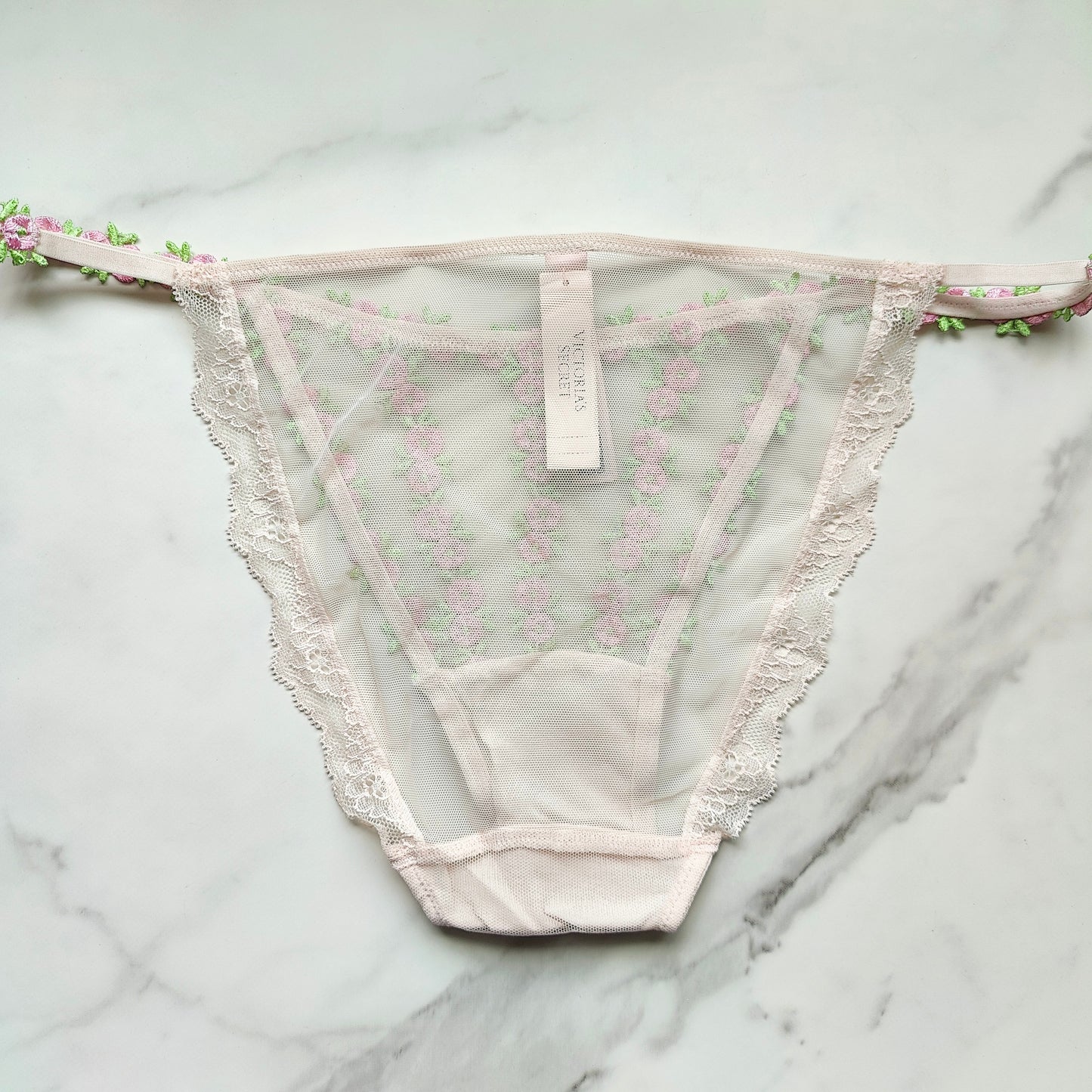 Dream Angels Rosebud Embroidery String Bikini Panty