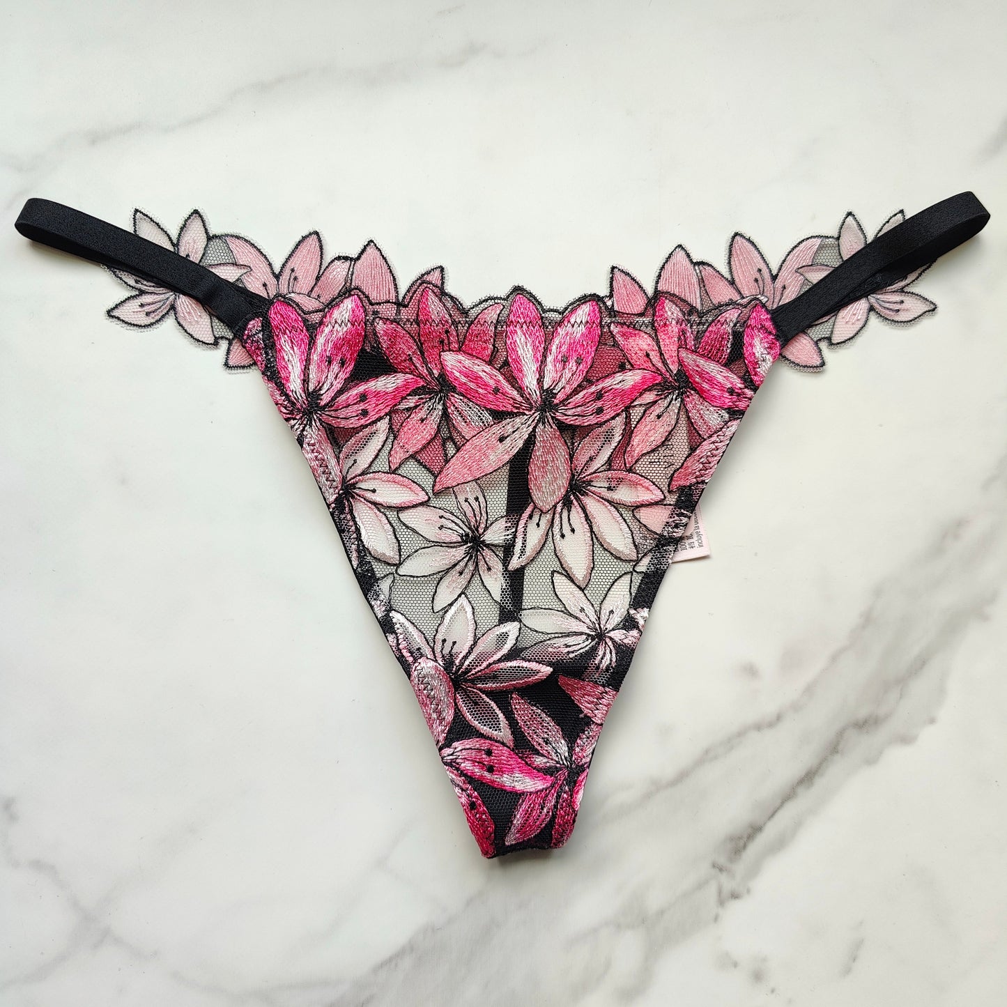 Very Sexy Ziggy Glam Floral Embroidery V-String Panty