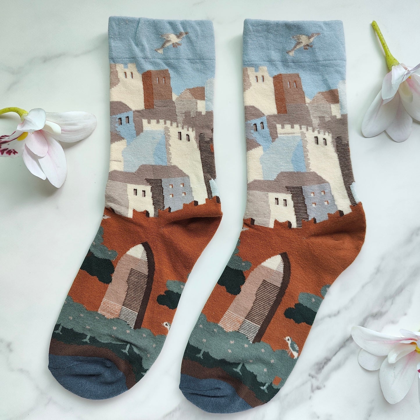 Castle Cotton Blend Crew Socks