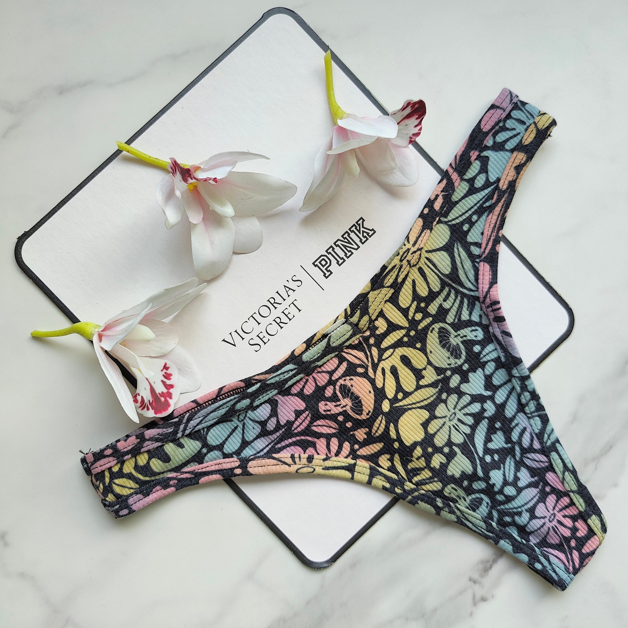 Rib Cotton High-Leg Thong Panty