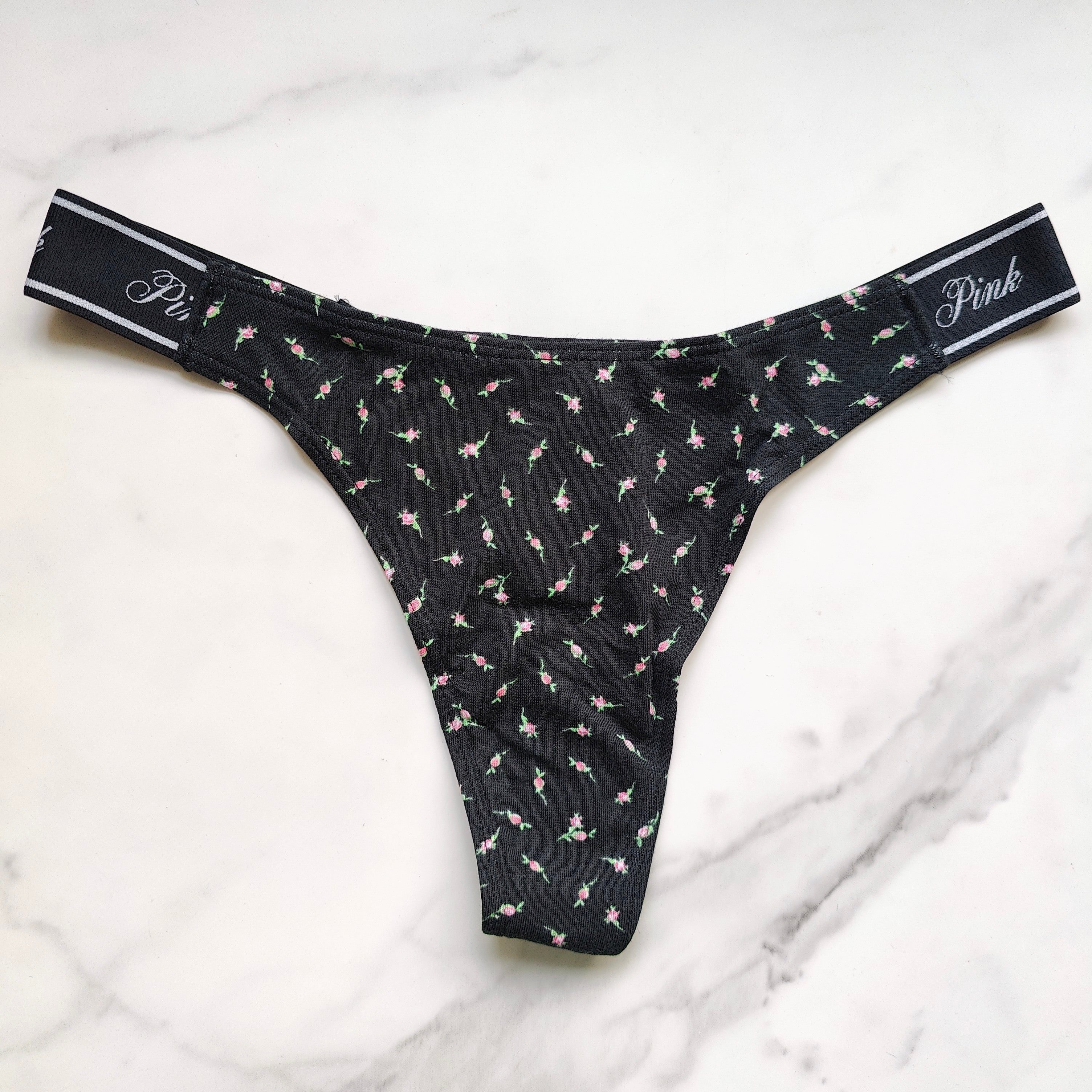 Logo Cotton High-Leg Smooth Thong Panty