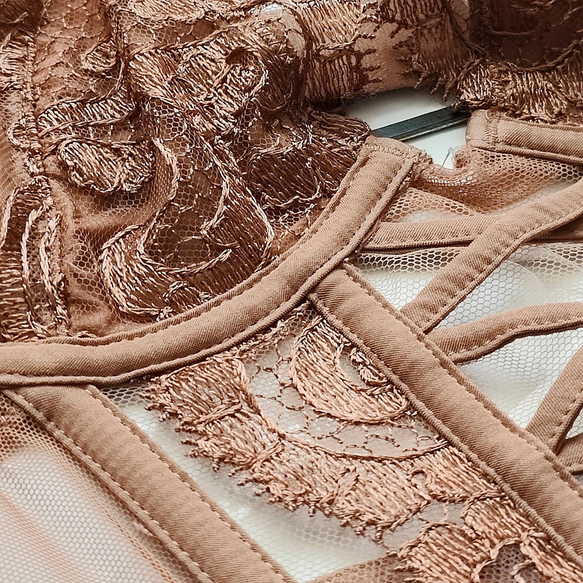 Dream Angels Boho Floral Embroidery Low-Cut Demi Corset Top