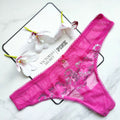 Victoria's Secret  Body By Victoria Shimmer Lace-Front Thong Panty 