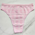 Seamless Heart Jacquard Brazilian Panty