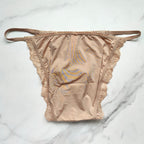Dream Angels Lace-Trim Smooth String Bikini Panty