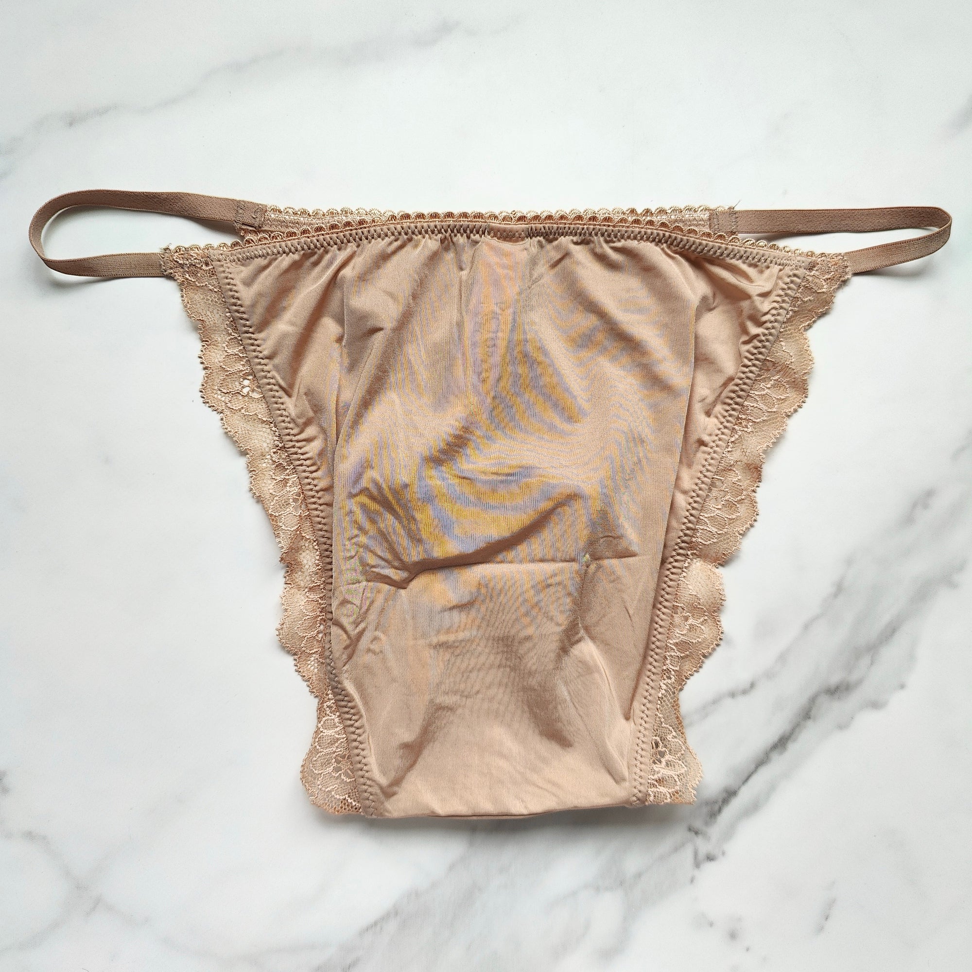 Dream Angels Lace-Trim Smooth String Bikini Panty