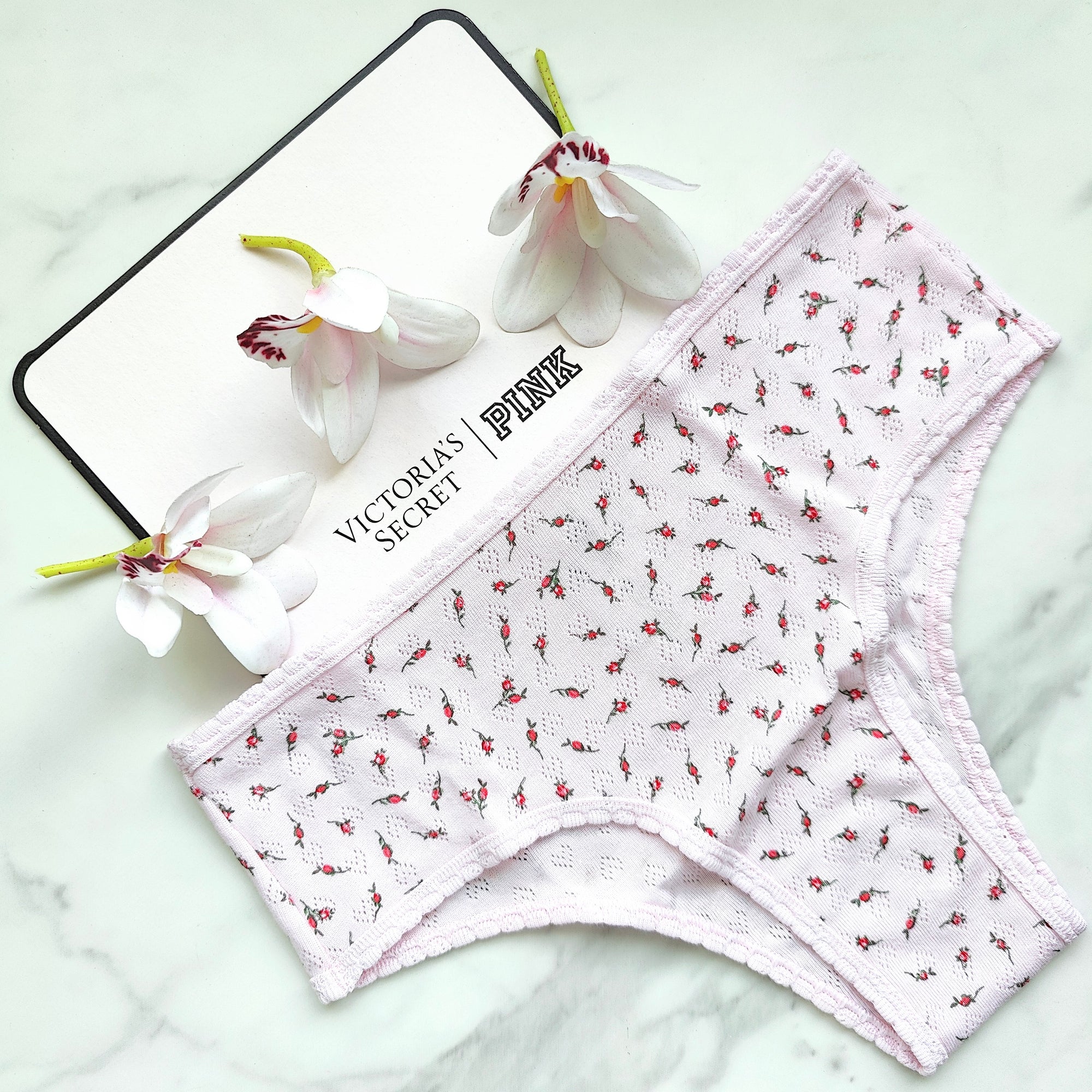 Cotton Heart Pointelle Cheeky Panty