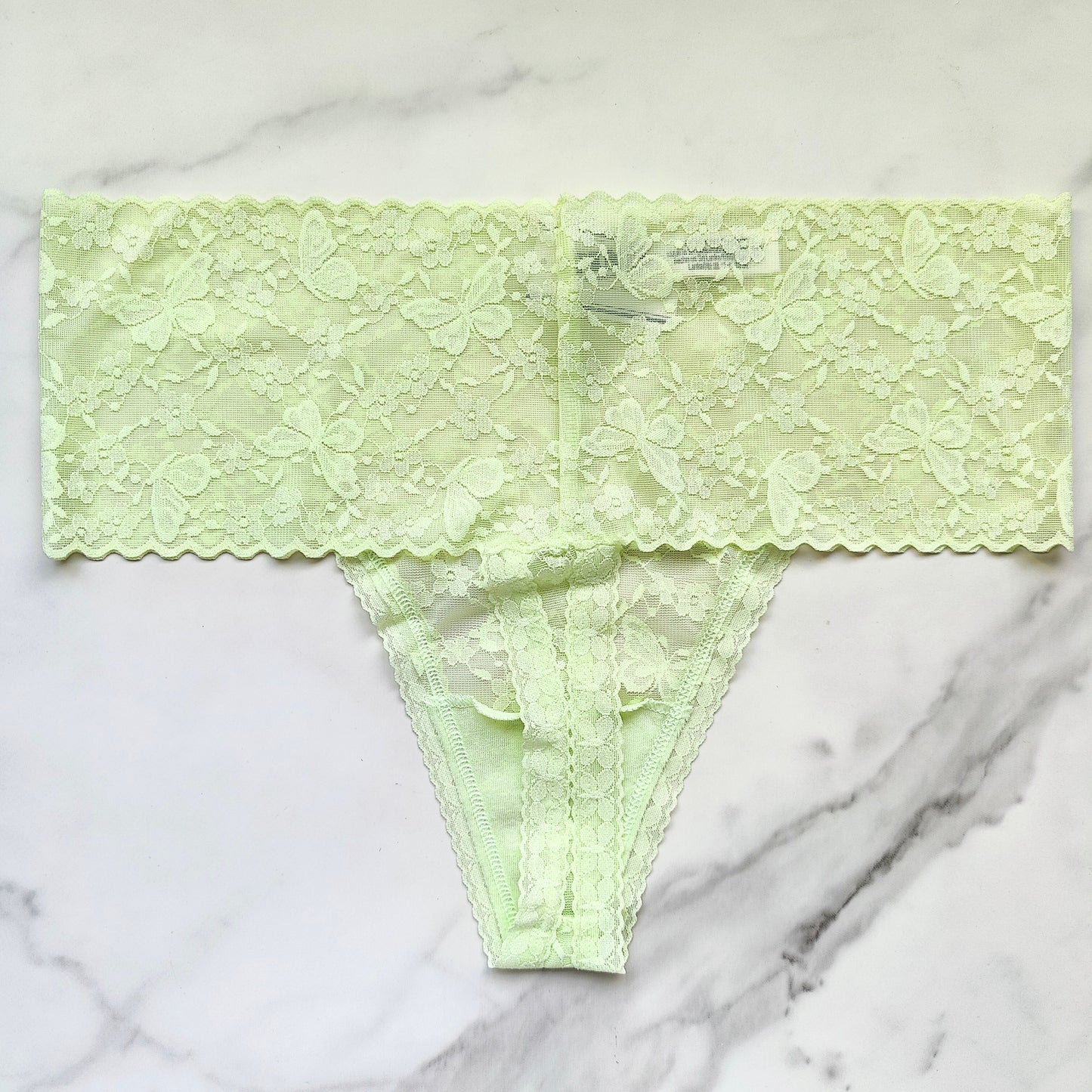 Wink Wide-Waist Butterfly Lace Thong Panty