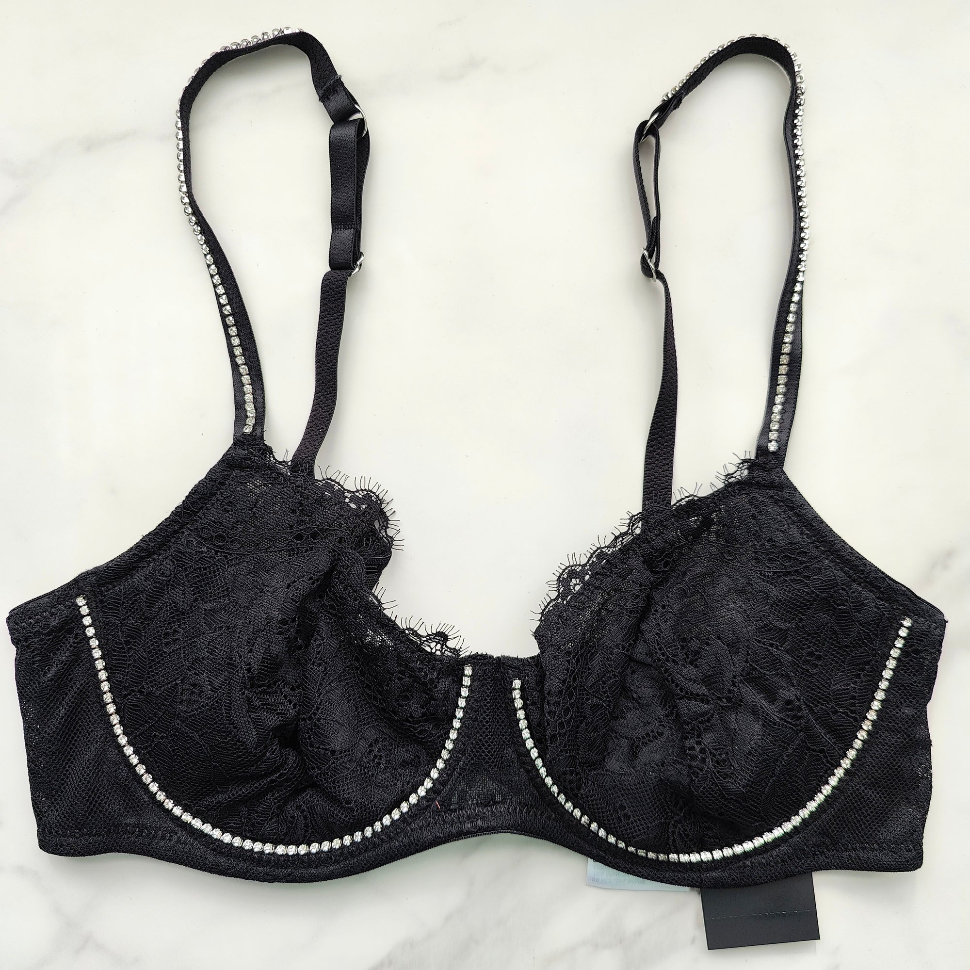 Embellished Lace Bra
